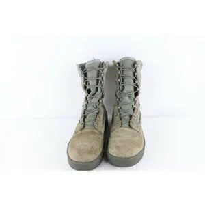 Vintage Rockabilly Mens 10W Vibram Suede Leather Military Combat Boots Green Wellco | Shoes | Vintage Rockabilly Mens W Vibram Suede  main image 2